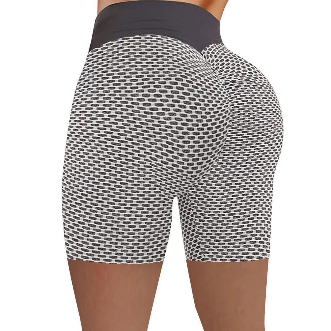 Damen sportliche Kompressionsshorts mit hohem Bund und atmungsaktivem Material EB