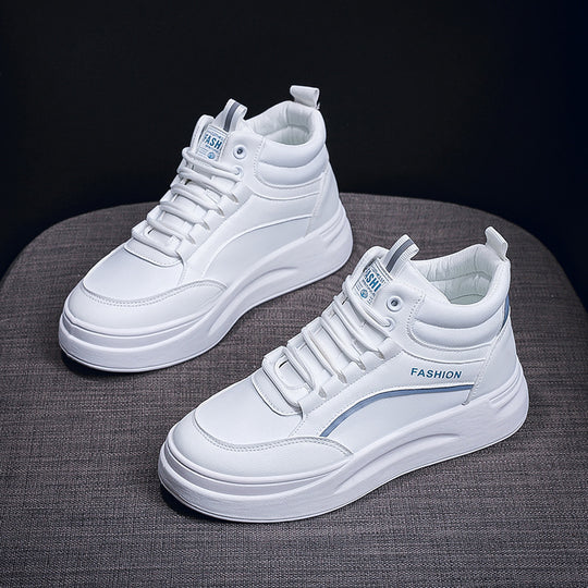 Damen modische High-Top Sneakers mit extrastarker Sohle und gepolsterter Innensohle EB