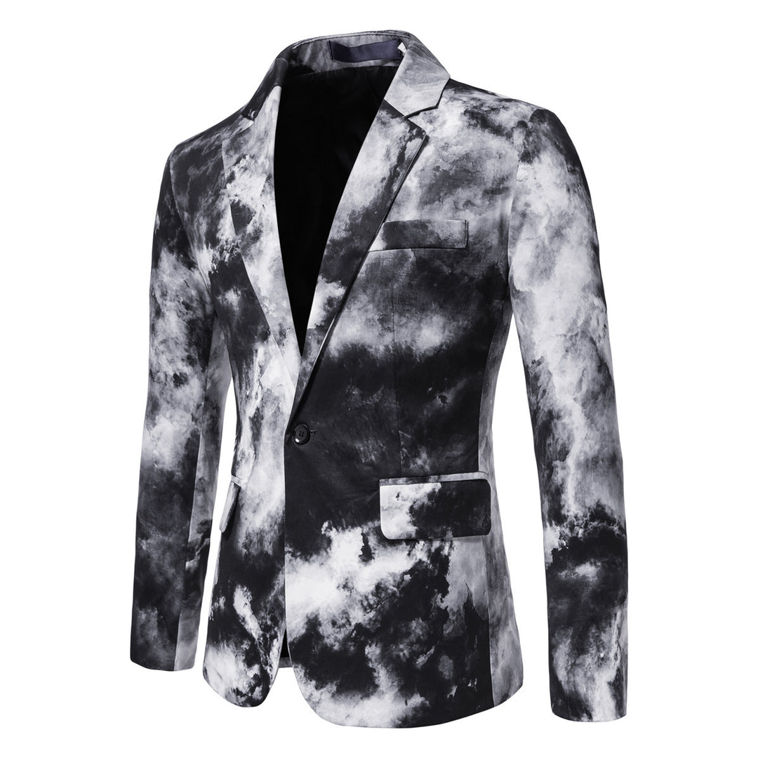 Herren eleganter Blazer im modernen Wolkenmuster EB