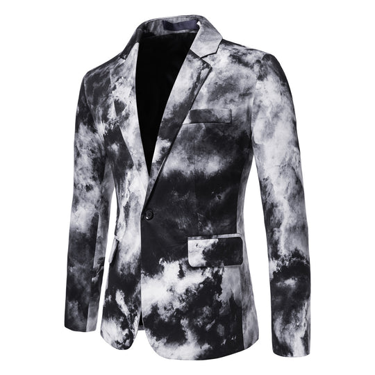 Herren eleganter Blazer im modernen Wolkenmuster EB