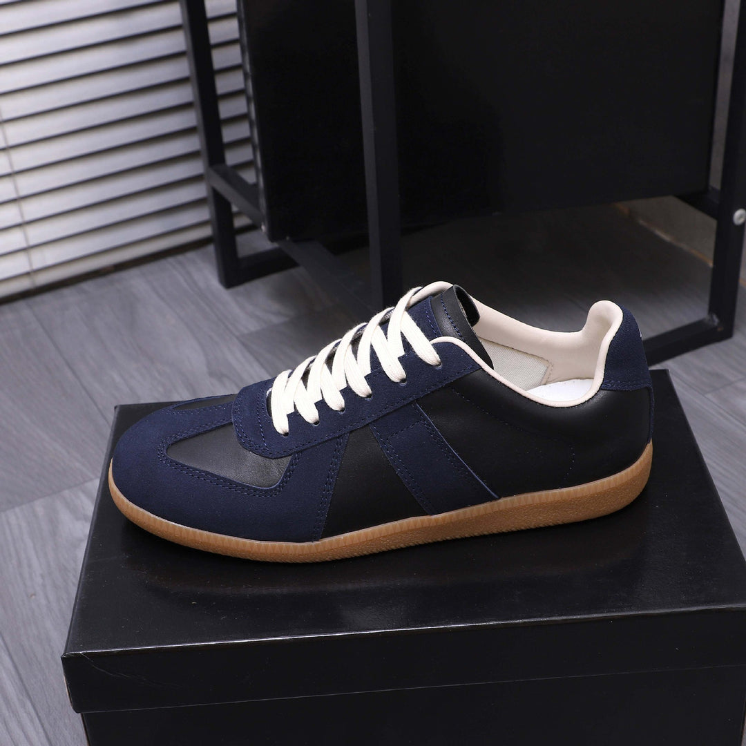 Damen Sportliche Leder Sneakers mit modischem Design und rutschfester Sohle EB
