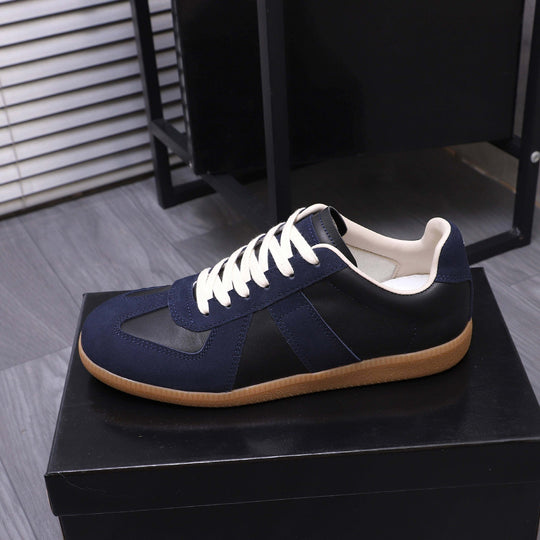 Damen Sportliche Leder Sneakers mit modischem Design und rutschfester Sohle EB