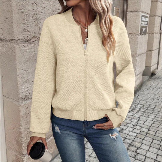 Damen leichte Bomberjacke mit strukturiertem Design EB