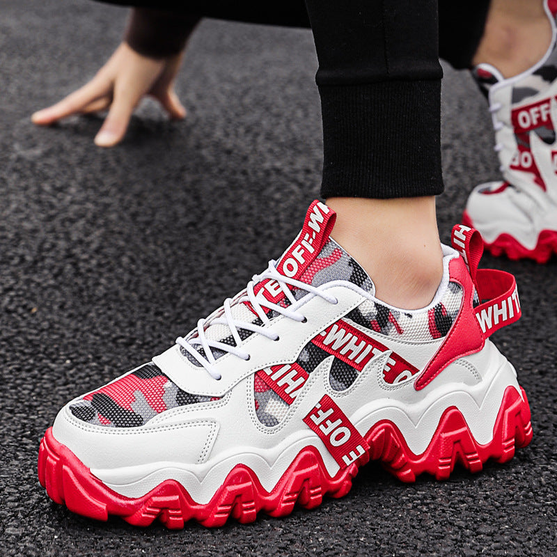 Damen Sportliche Chunky Sneakers mit strapazierfähigem Obermaterial und rutschfester Sohle EB