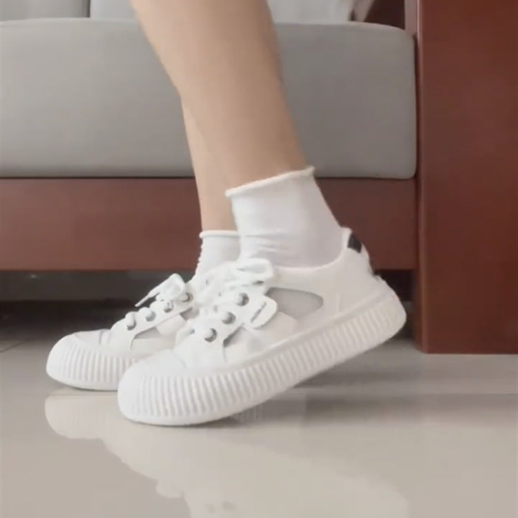 Damen Trendige Plateau-Sneaker mit innovativer Sohlenkonstruktion und atmungsaktivem Obermaterial EB