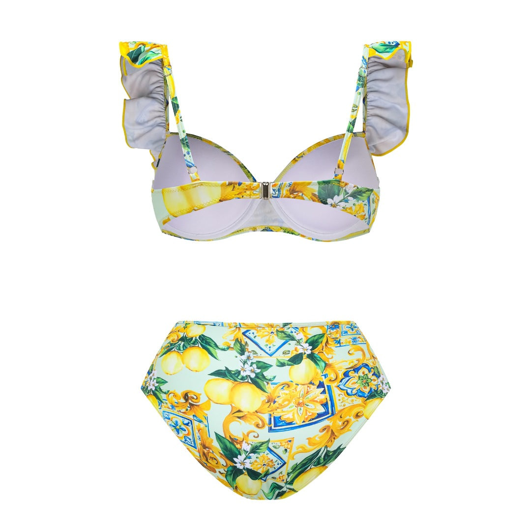 Damen Bikiniset mit elegantem Rüschendesign und maxi Rock EB