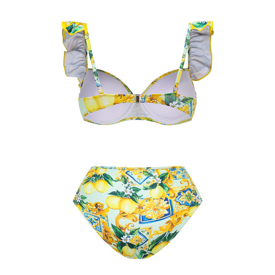 Damen Bikiniset mit elegantem Rüschendesign und maxi Rock EB