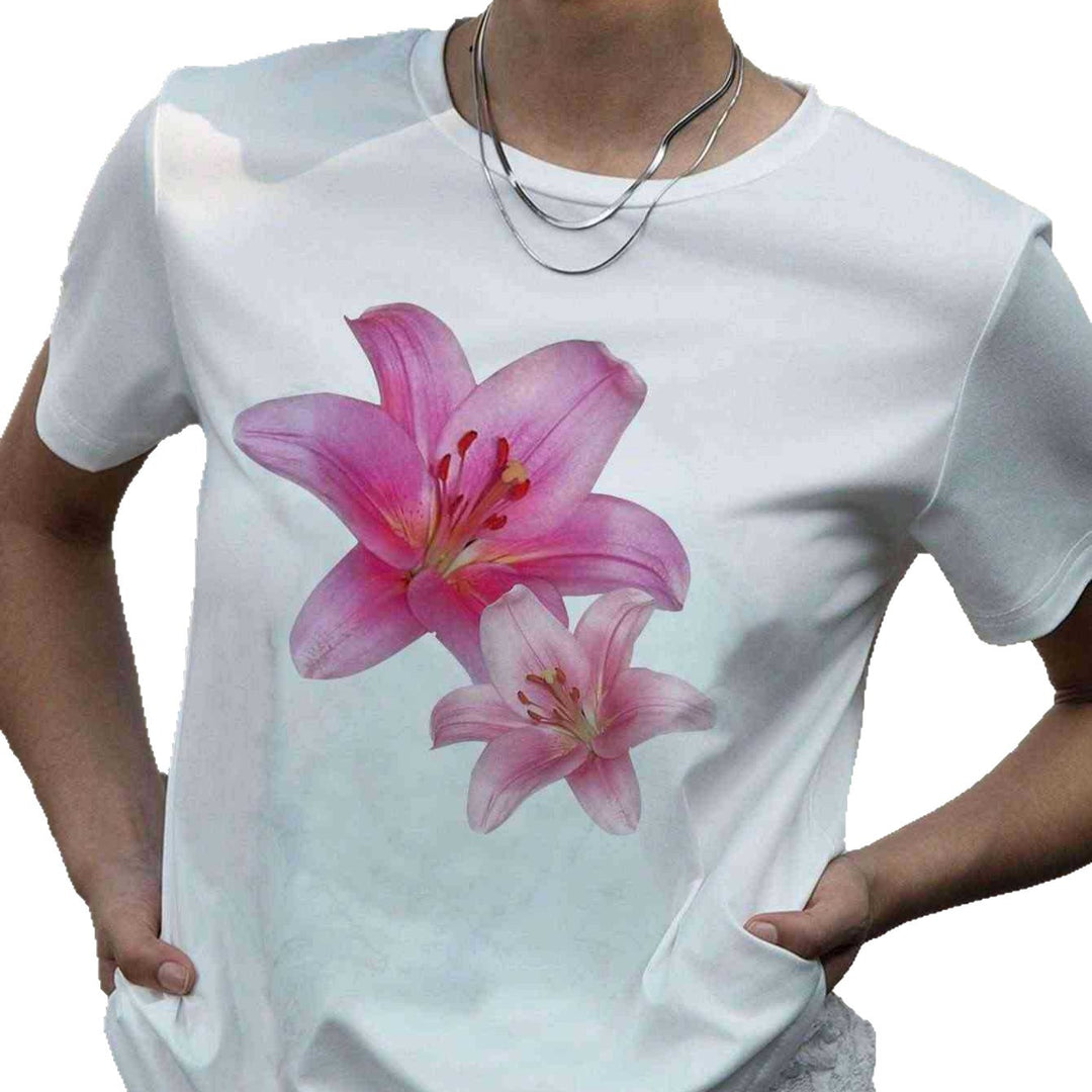 Damen T-Shirt mit floralem Druck und Komfortschnitt EB