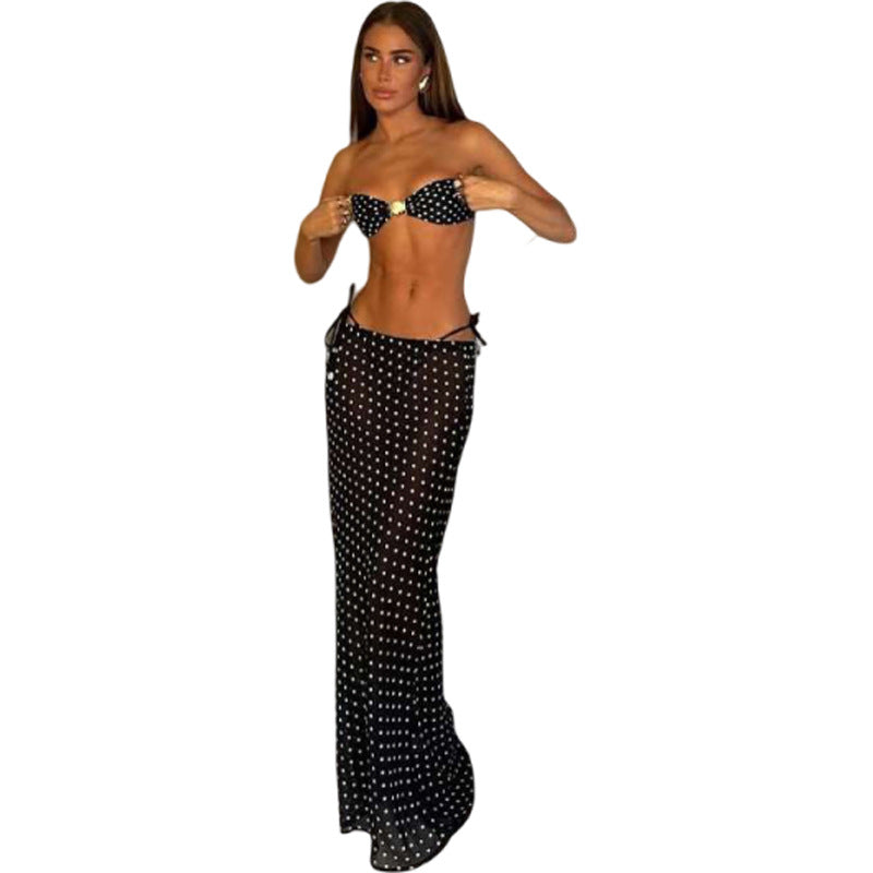 Damen Etuikleid mit gerafftem Bustier-Oberteil und hohem Schlitz EB