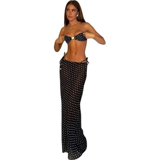 Damen Etuikleid mit gerafftem Bustier-Oberteil und hohem Schlitz EB