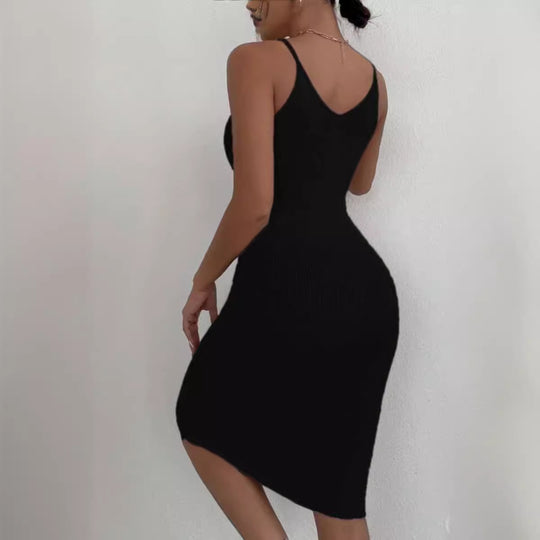 Damen Strickkleid mit figurbetontem Schnitt EB