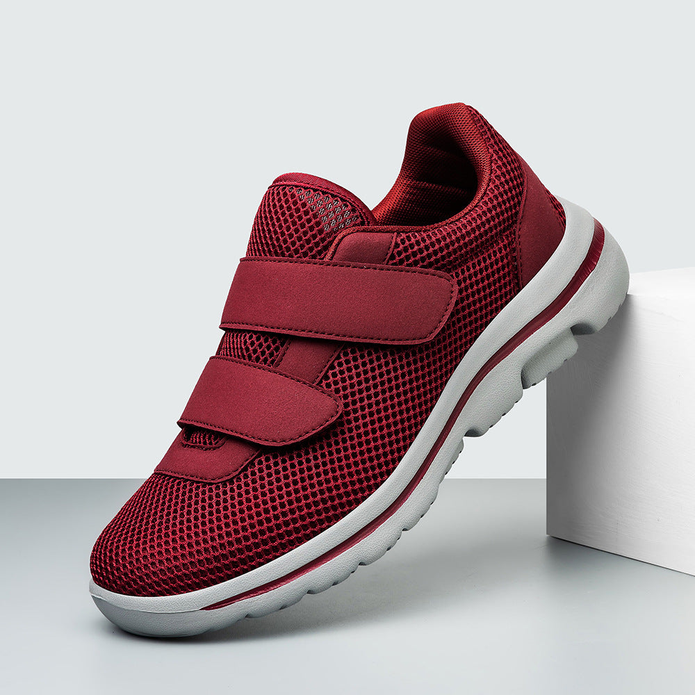Damen Sportliche Klettverschluss Sneaker mit atmungsaktiver Oberflächenstruktur EB