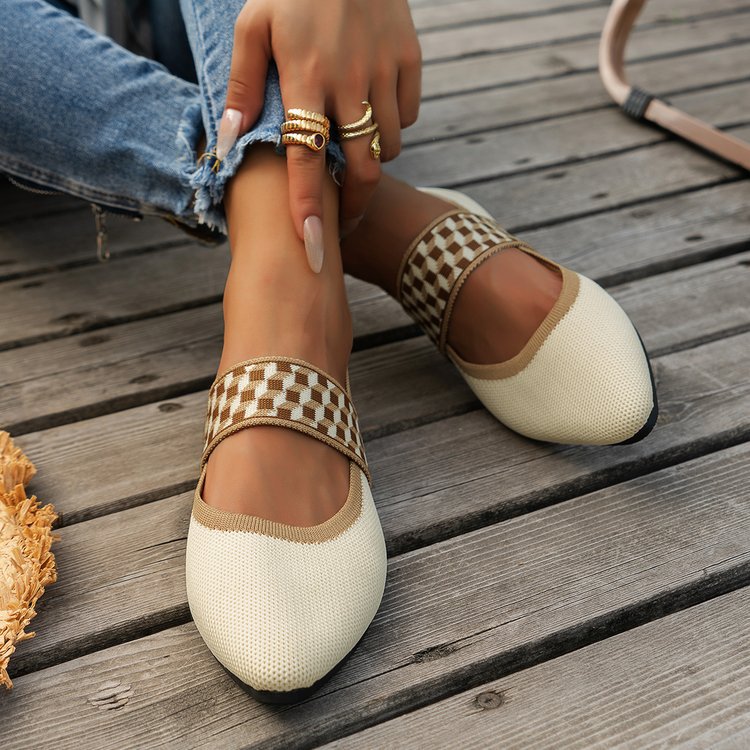 Damen modische und bequeme Slipper mit elastischem Riemen EB