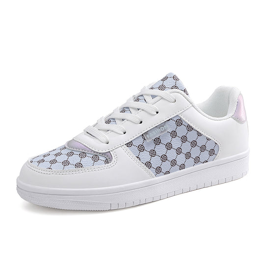 Damen modische Freizeit Sneakers mit Musterdruck und gepolsterter Sohle EB