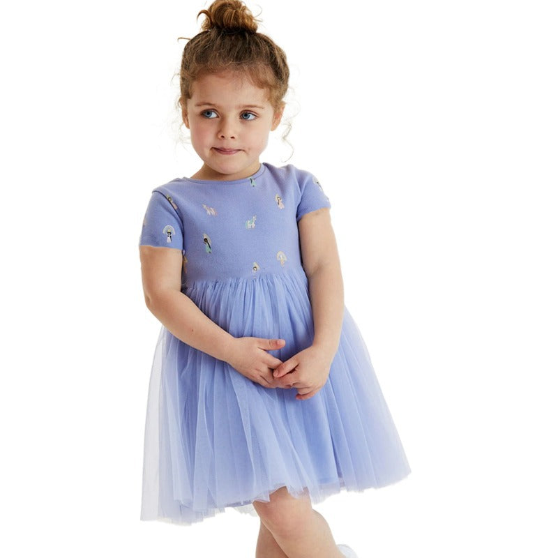 Mädchen Tüll Kleid mit tierischen Applikationen EB