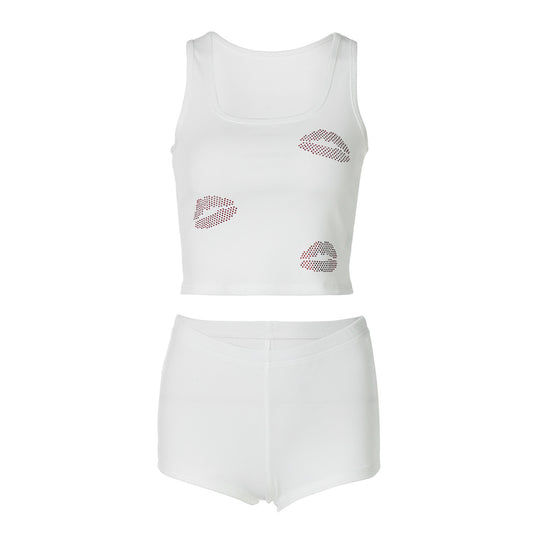 Damen Crop-Top und Shorts Set EB