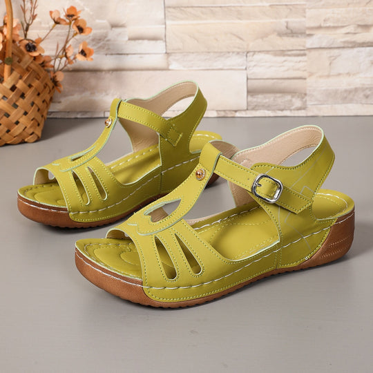 Damen Komfortable Sandalen mit verstellbaren Riemen und luftiger Sohle EB