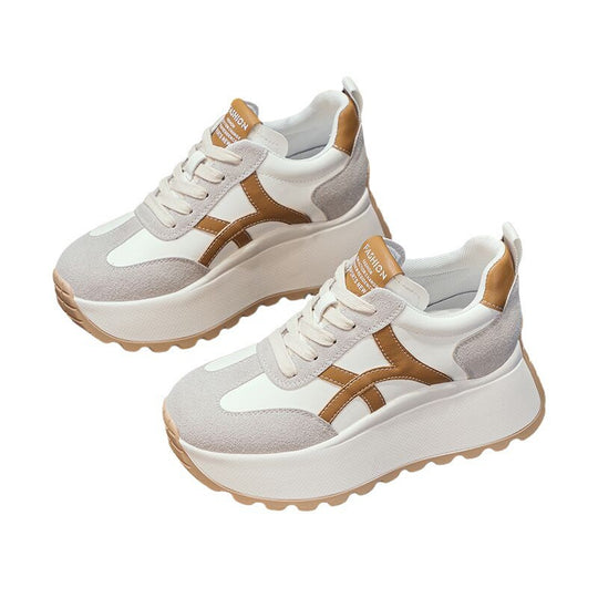 Damen Sportliche Damen Sneaker mit hohem Plateau und hochwertiger Dämpfung EB
