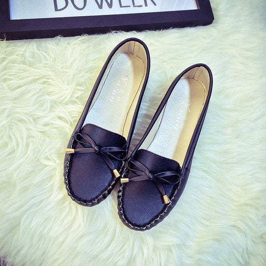 Damen Mokassin Slipper mit elegantem Schleifen-Detail und komfortabler Innensohle EB