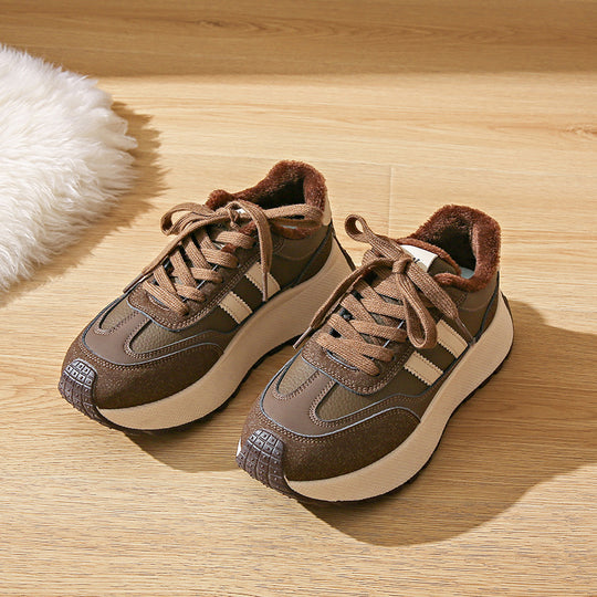 Damen Sneaker mit kuscheligem Fleece-Futter und rutschfester Laufsohle EB