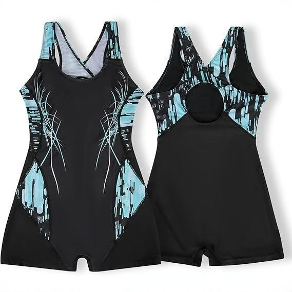 Damen Sportlicher Einteiler-Badeanzug EB