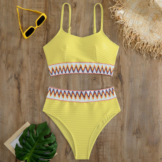 Damen Bunt gemusterter Bikini EB