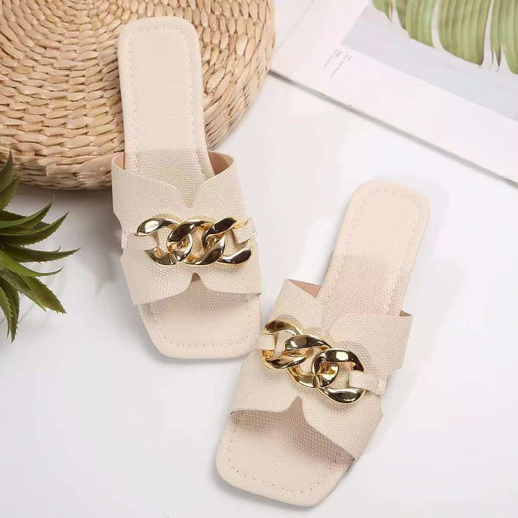 Damen Mules mit elegantem Kettendetail EB