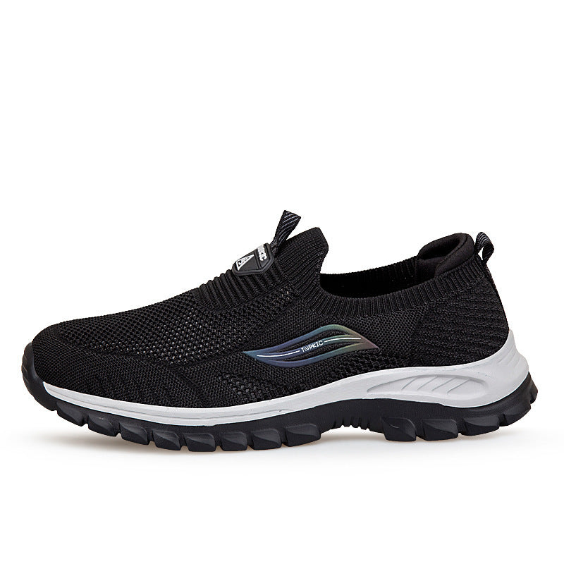 Damen Komfortable Slip-On Sneakers mit flexiblem Strickoberteil EB