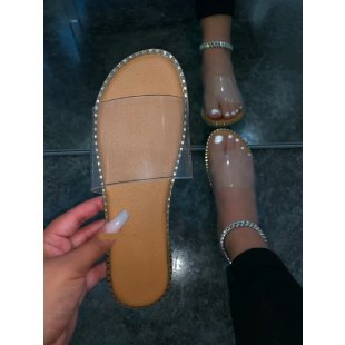 Damen Freizeit-Sandalen mit dekorativem Nietenrand EB