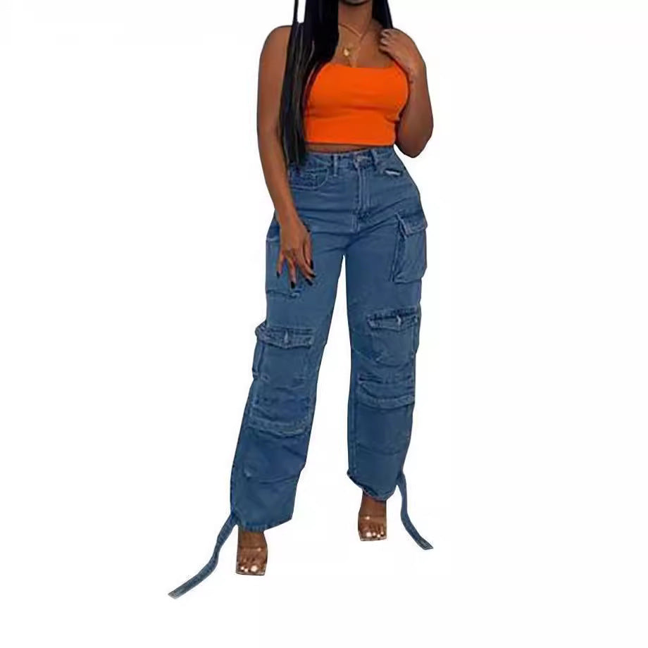 Damen Cargo-Hose mit praktischen Seitentaschen und lässigem Schnitt EB