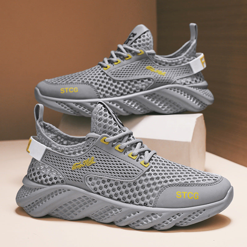 Damen atmungsaktive Mesh-Sneaker mit flexiblem Sohlen-Design EB