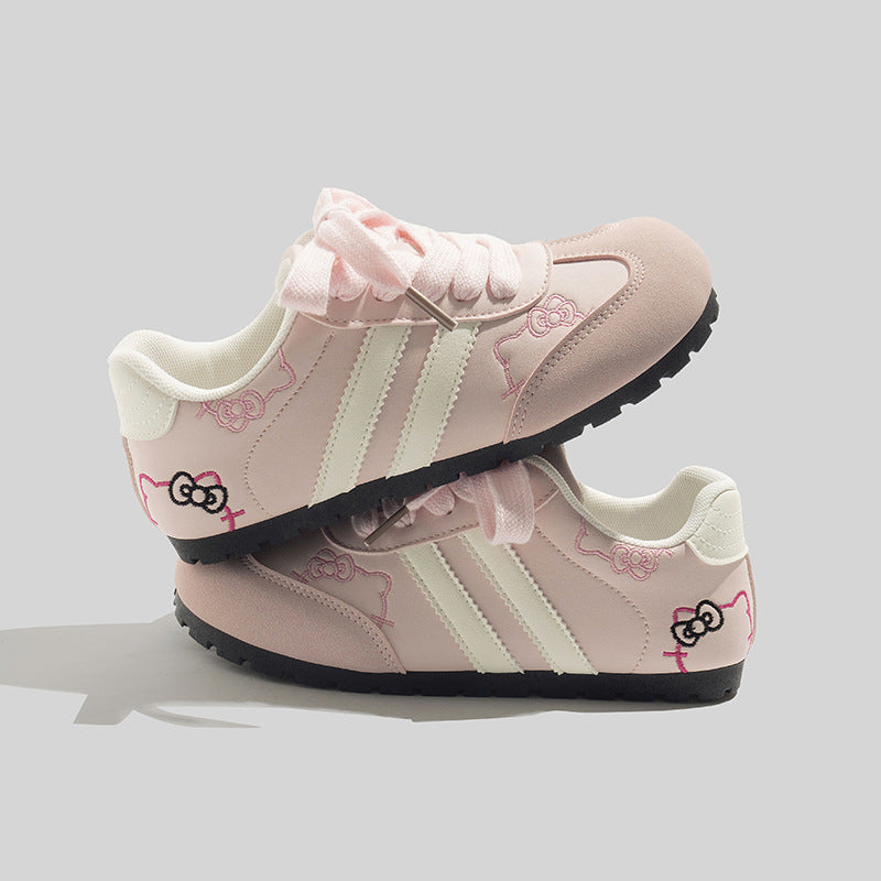 Damen Trendige Sneakers mit verspieltem Hello Kitty Motiv und rutschfester Sohle EB