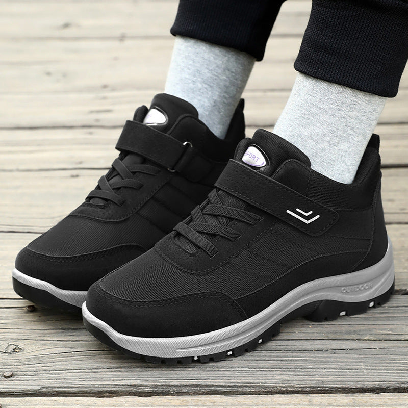 Herren nan multifunktionaler Trekking-Walking-Sneaker mit Klett- und Schnürsystem, stoßdämpfender EVA-Zwischensohle und tiefprofilierter Trailsohle EB