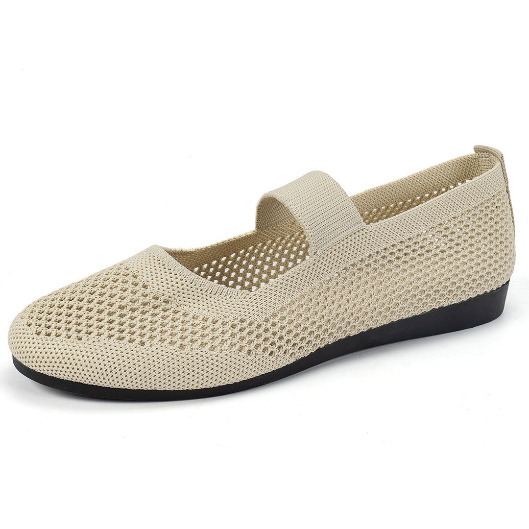 Damen atmungsaktive Slipper mit elegantem Riemendesign und flexibler Sohle EB