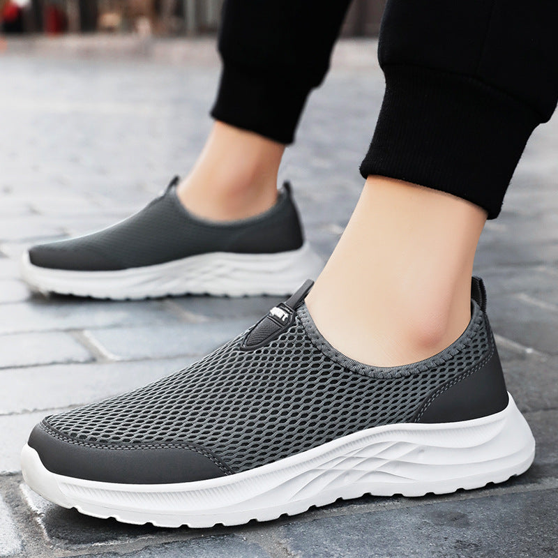 Herren nan leichter Mesh-Slipper-Sneaker mit nahtlosem Sockeneinstieg und reaktiver Wellen-EVA-Sohle EB