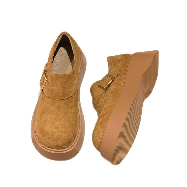 Damen Komfortable Plateau-Clogs mit eleganter Schnallenverzierung EB