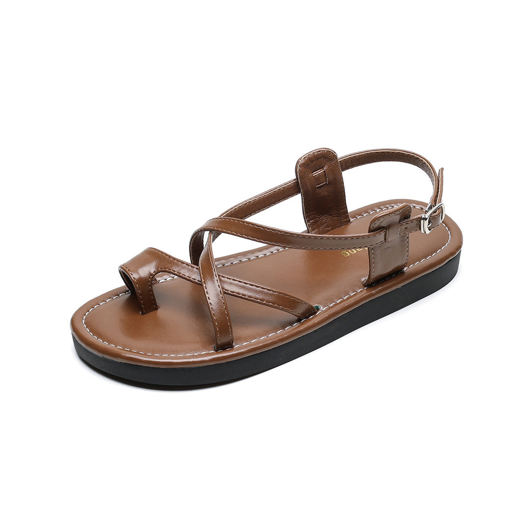 Damen Sandalen mit elegantem Kreuzriemen und komfortablem Fußbett EB