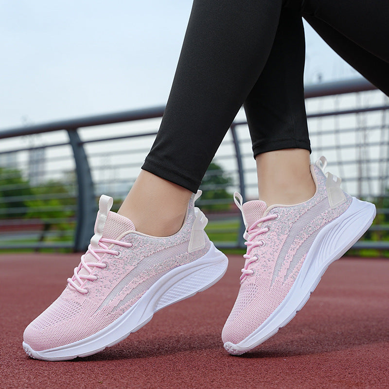 Damen Fitness-Sneaker mit atmungsaktiver Mesh-Oberfläche und stoßdämpfender Sohle EB