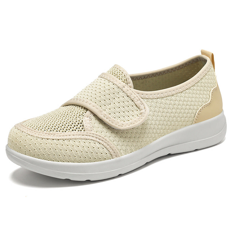 Damen Atmungsaktive Slip-On Freizeitschuhe mit verstellbarem Klettverschluss EB