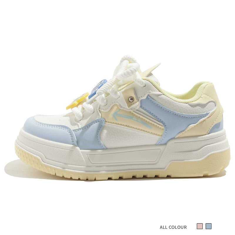 Damen Sportliche Plattform Sneakers mit atmungsaktiver Oberfläche und einzigartigem Design EB