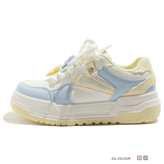 Damen Sportliche Plattform Sneakers mit atmungsaktiver Oberfläche und einzigartigem Design EB
