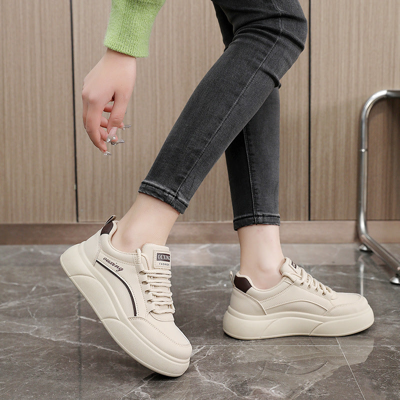 Damen modische Sneakers mit hohem Plateau und atmungsaktiver Oberfläche EB