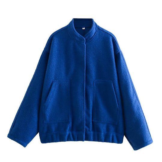 Damen coole Oversize-Jacke aus weichem Wollmix EB