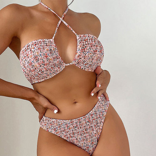 Damen Bandeau-Bikini mit edlen Rüschendetails EB