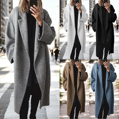 Damen oversized Wollmantel EB