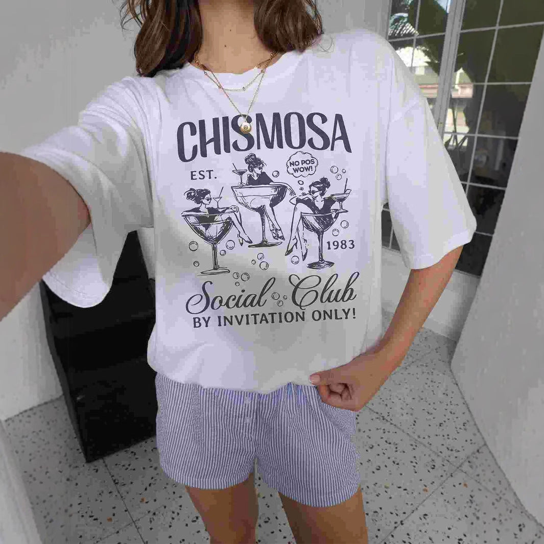 Damen T-Shirt mit coolem Grafikprint und lässiger Passform EB