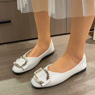 Damen Ballerinas mit extravaganten Schmuckdetails EB