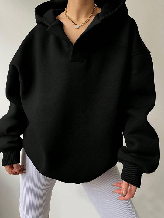Damen Oversized Kapuzenpullover mit modischem Schnitt und legerem Look EB