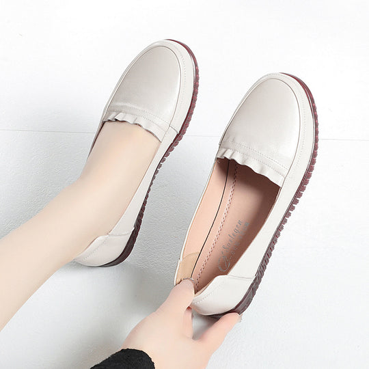 Damen Bequeme Mokassins mit elastischem Fußbett und elegantem Riemendesign EB