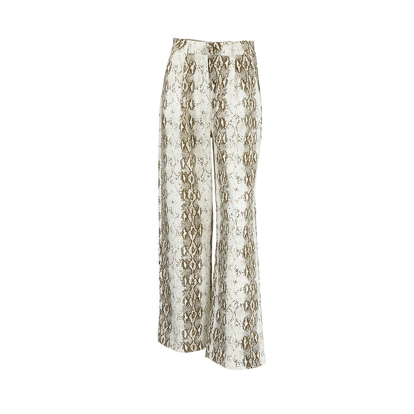 Damen Elegante Schlangeprint-Hose EB